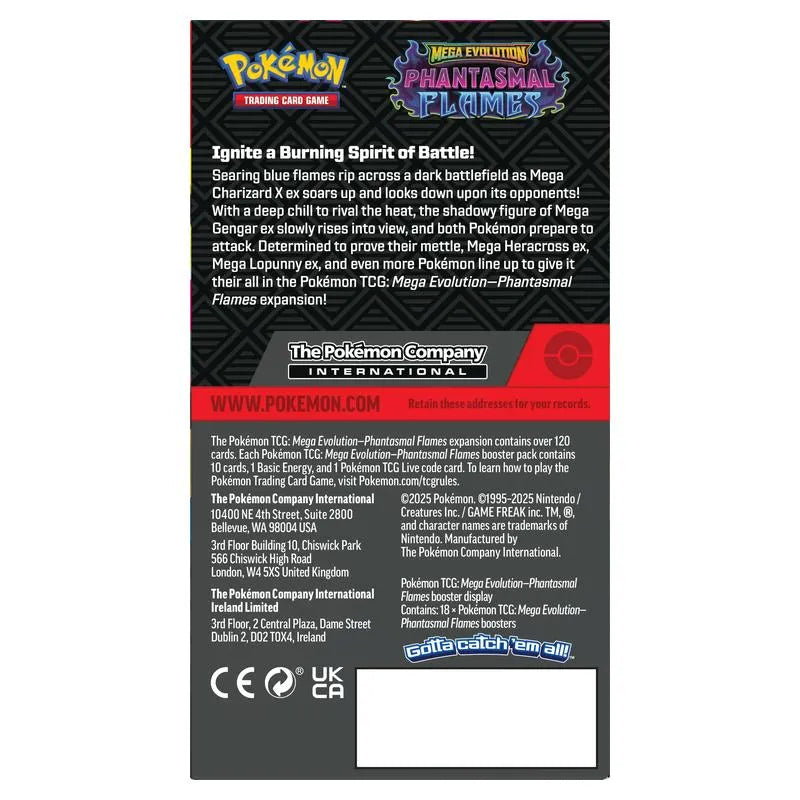 Pokemon - Mega Evolution - Phantasmal Flames - Half Booster Box (18 Packs)