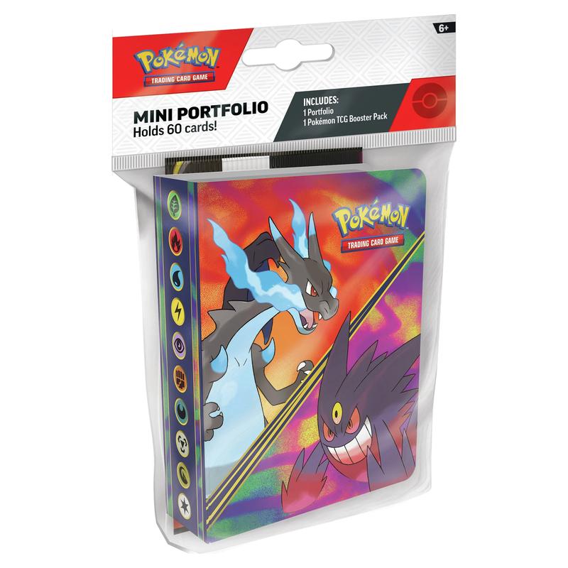Pokemon - Mega Evolution - Mega Charizard X and Mega Gengar - Mini Portfolio with Booster