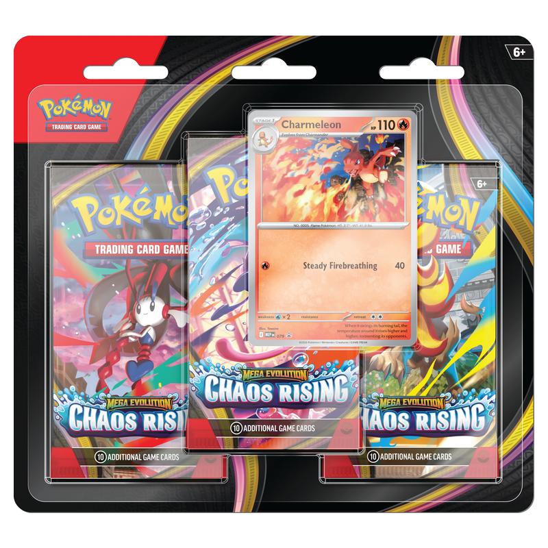 Pokemon - Mega Evolution - Chaos Rising - 3 Pack Blister - Charmeleon