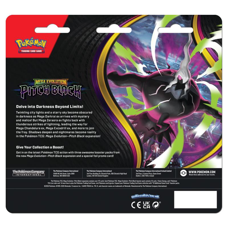 Pokemon - Mega Evolution - Pitch Black - 3-Pack Blister - Binacle