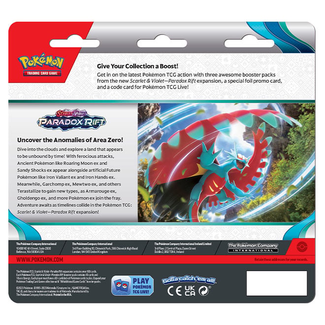 Pokemon - Scarlet & Violet - Paradox Rift - 3 Pack Blister - Arctibax