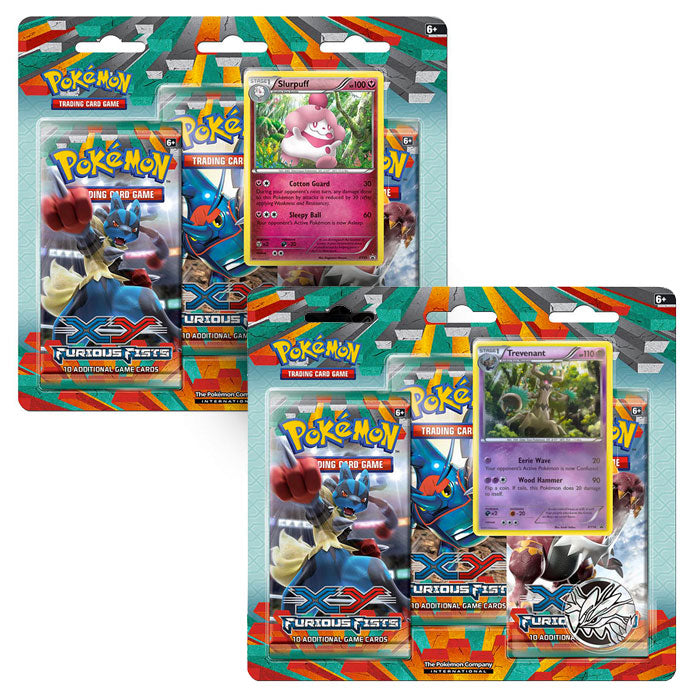Pokemon - XY Furious Fists - Slurpuff & Trevenant - 3 Pack Blister Set