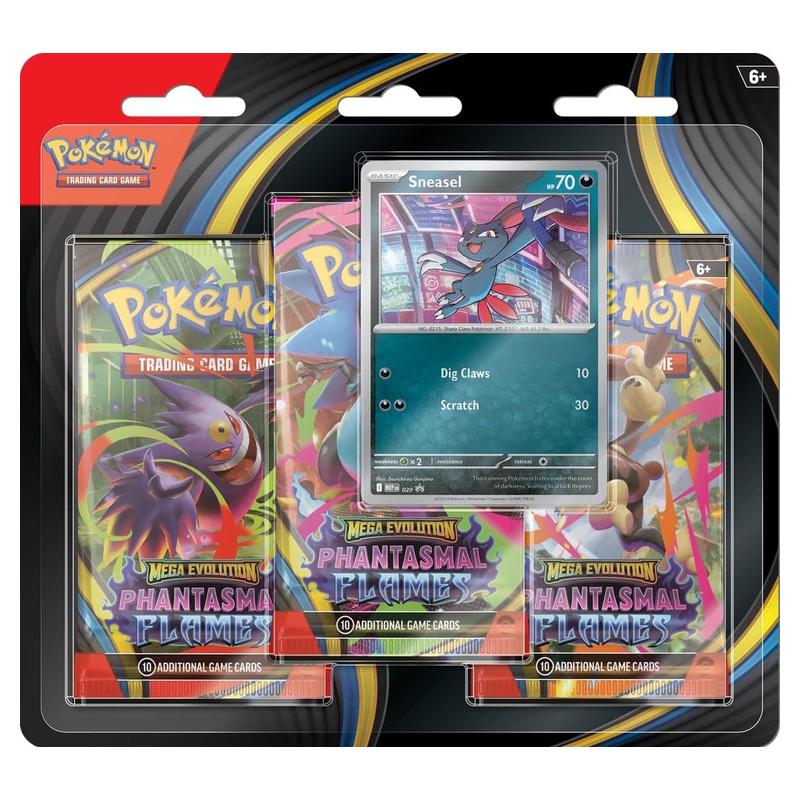 Pokemon - Mega Evolution - Phantasmal Flames - 3 Pack Blister - Sneasel