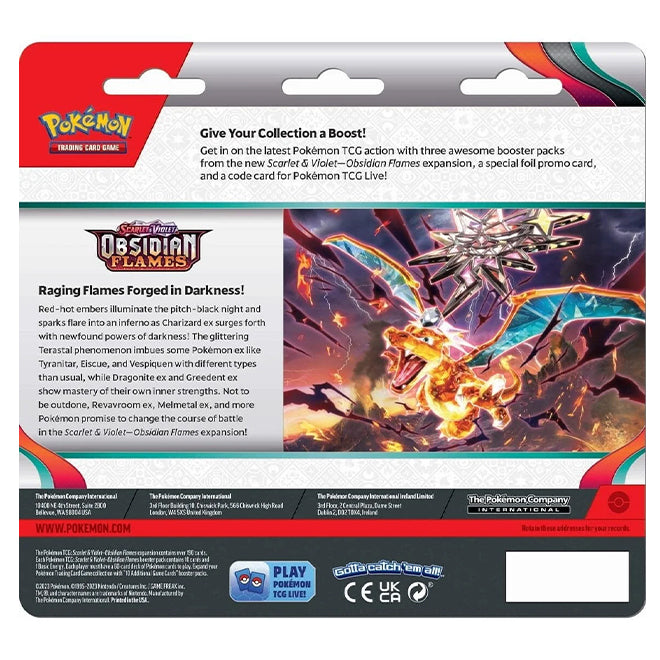 Pokemon - Scarlet & Violet - Obsidian Flames - 3 Pack Blister - Eevee