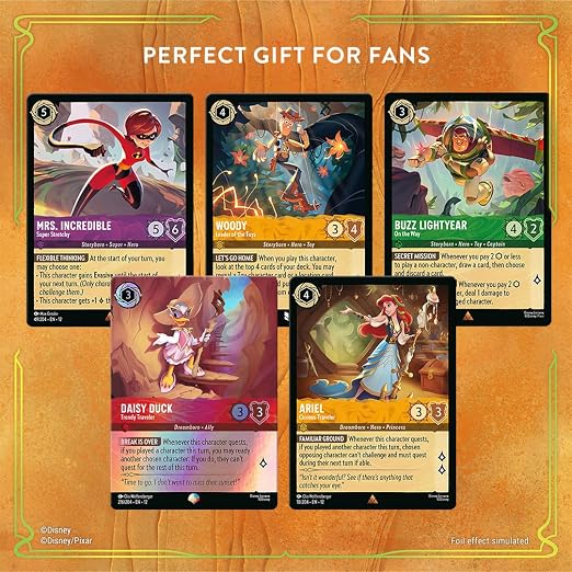 Ravensburger Disney Lorcana TCG: Wilds Unknown Booster Pack Display - 24 Packs with 12 Trading Cards Each - Ideal for Collectors & Disney Fans - Ideal for Ages 8+