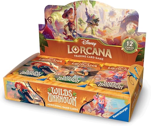 Ravensburger Disney Lorcana TCG: Wilds Unknown Booster Pack Display - 24 Packs with 12 Trading Cards Each - Ideal for Collectors & Disney Fans - Ideal for Ages 8+