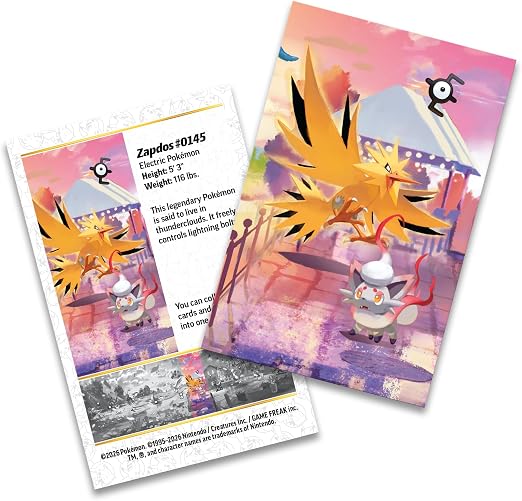 Pokémon TCG: 30th Celebration Mini Tin - Zapdos (1 Sticker, 1 Picture Card & 2 Booster Packs))