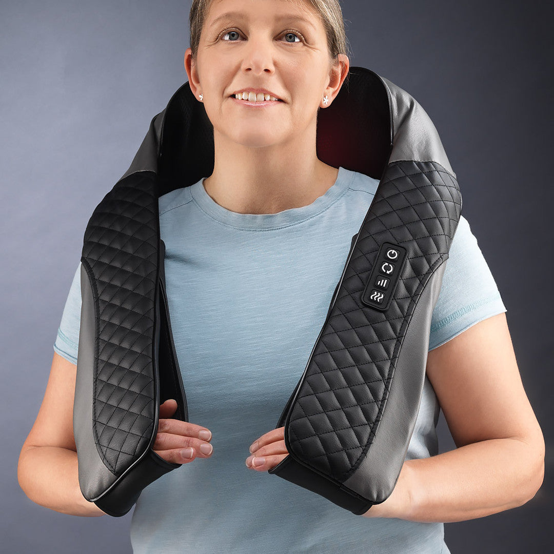 Wellbeing Shiatsu Back and Neck Massager with Arm Loops