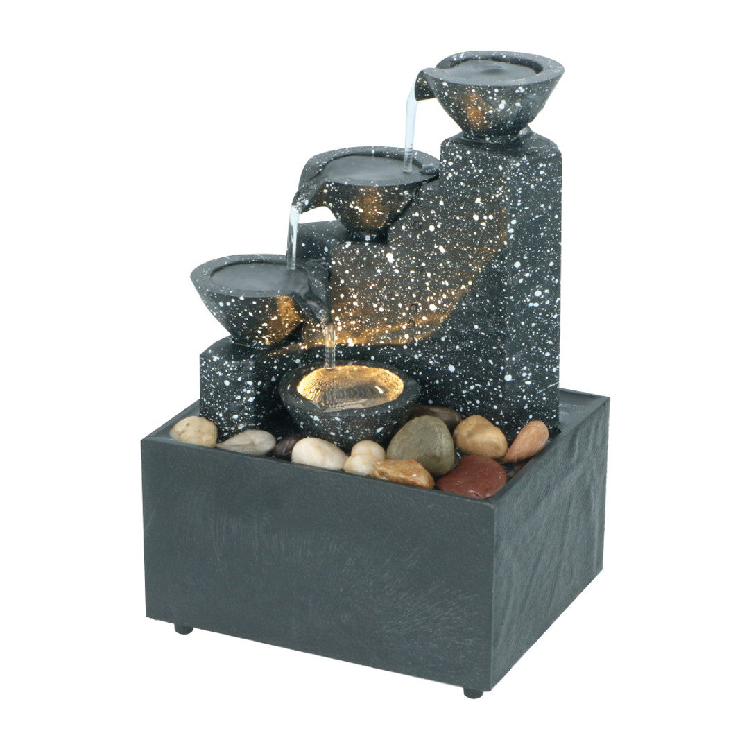 Tabletop Cascading Fountain with LED Illumination