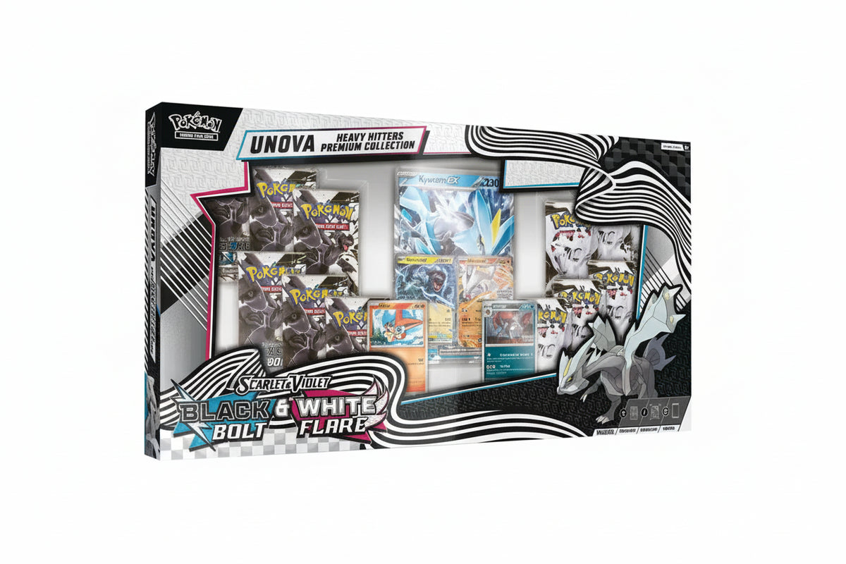 2025 Pokémon Scarlet Violet Black Bolt White Flare Unova Heavy Hitters Premium Collection (Costco Exclusive)