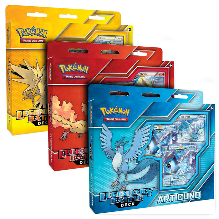 Pokemon -  Articuno + Moltres + Zapdos - Legendary Battle Decks Set