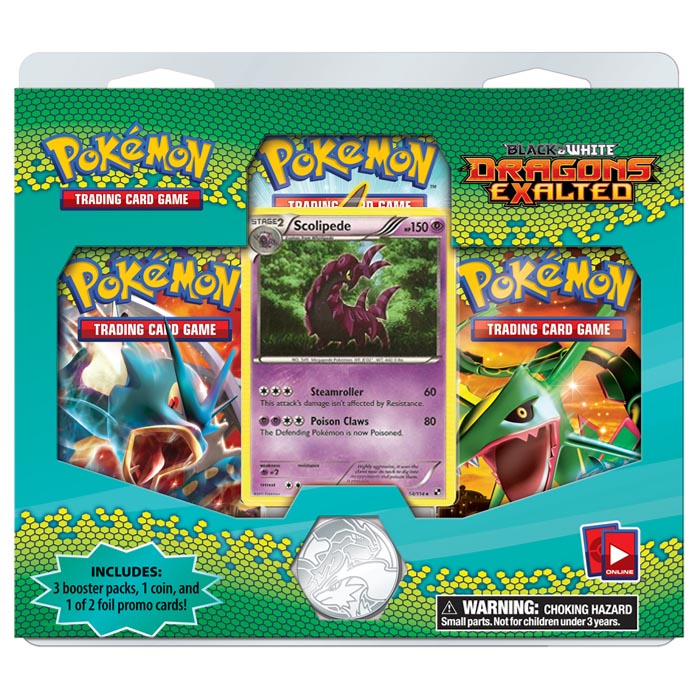 Pokemon - Black & White - Dragons Exalted - 3 Pack Blister - Scolipede Promo