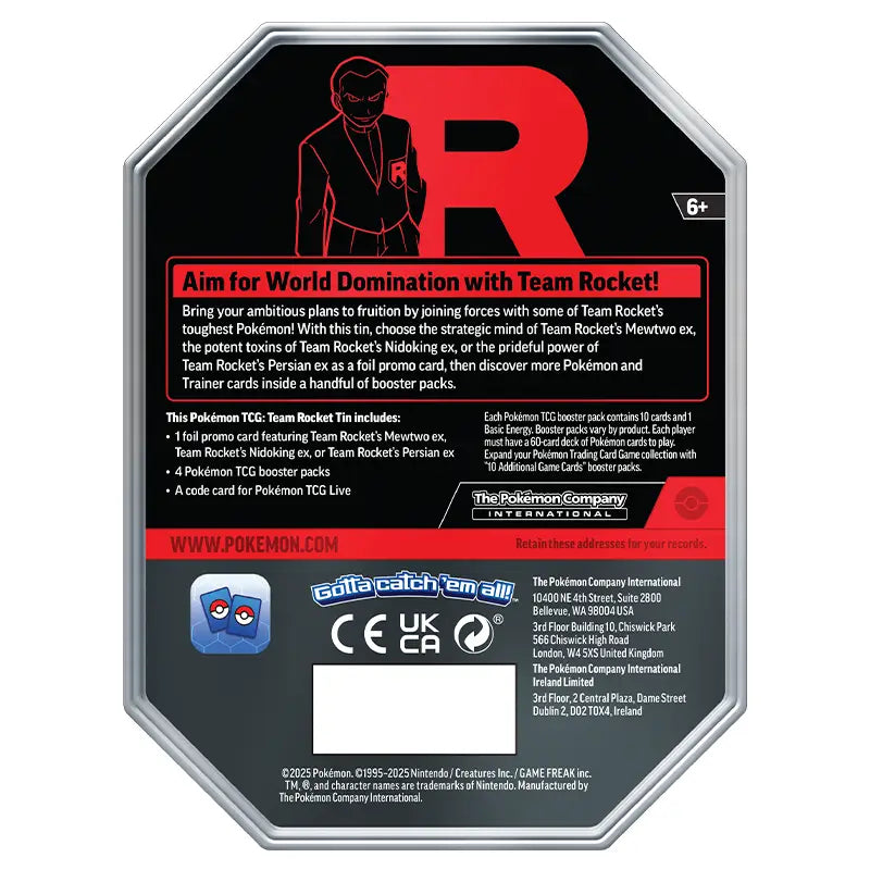 Pokemon - Scarlet & Violet - Team Rocket Tin - Team Rocket's Nidoking ex