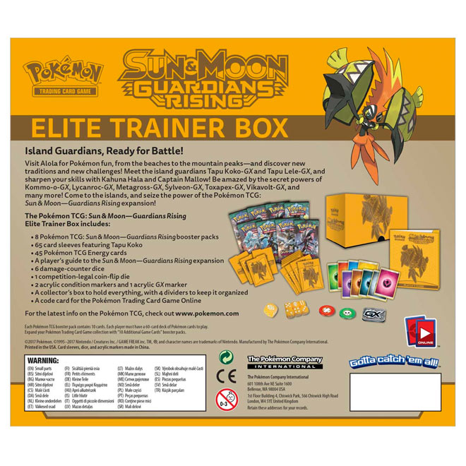 Pokemon - Sun & Moon - Guardians Rising - Elite Trainer Box