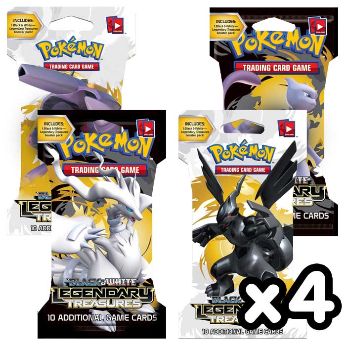 Pokemon - Black & White - Legendary Treasures - Blister Boosters - x4