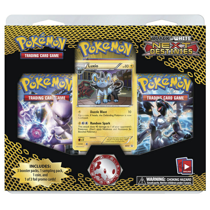 Pokemon - Black & White - Next Destinies 3 Pack Blister - Luxio Promo