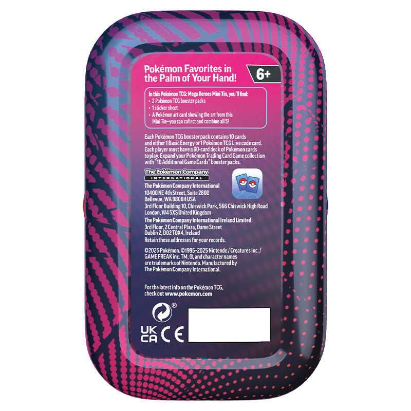 Pokemon - Mega Evolution - Mega Heroes Mini Tin - Back