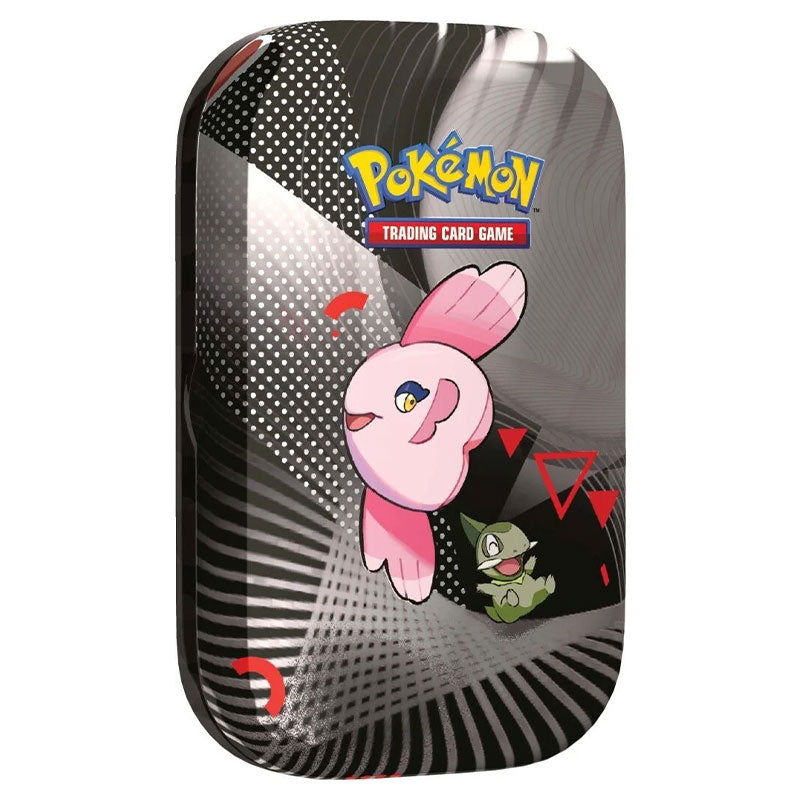 Pokemon - Scarlet & Violet - Black Bolt & White Flare - Unova Mini Tin - Axew & Alomomona