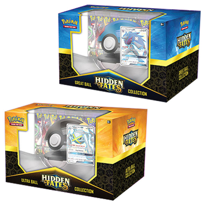 Pokemon - Hidden Fates - Poke Ball Collection Box - Shiny Metagross-GX & Shiny Zoroark-GX