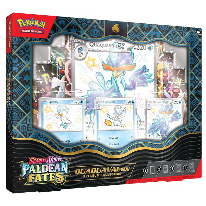 Pokemon - Scarlet & Violet - Paldean Fates - Premium Collection - Shiny Quaquaval, Meowscarada & Skeledirge ex