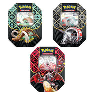 Pokemon - Scarlet & Violet - Paldean Fates - Shiny Charizard, Iron Treads & Great Tusk ex Tins