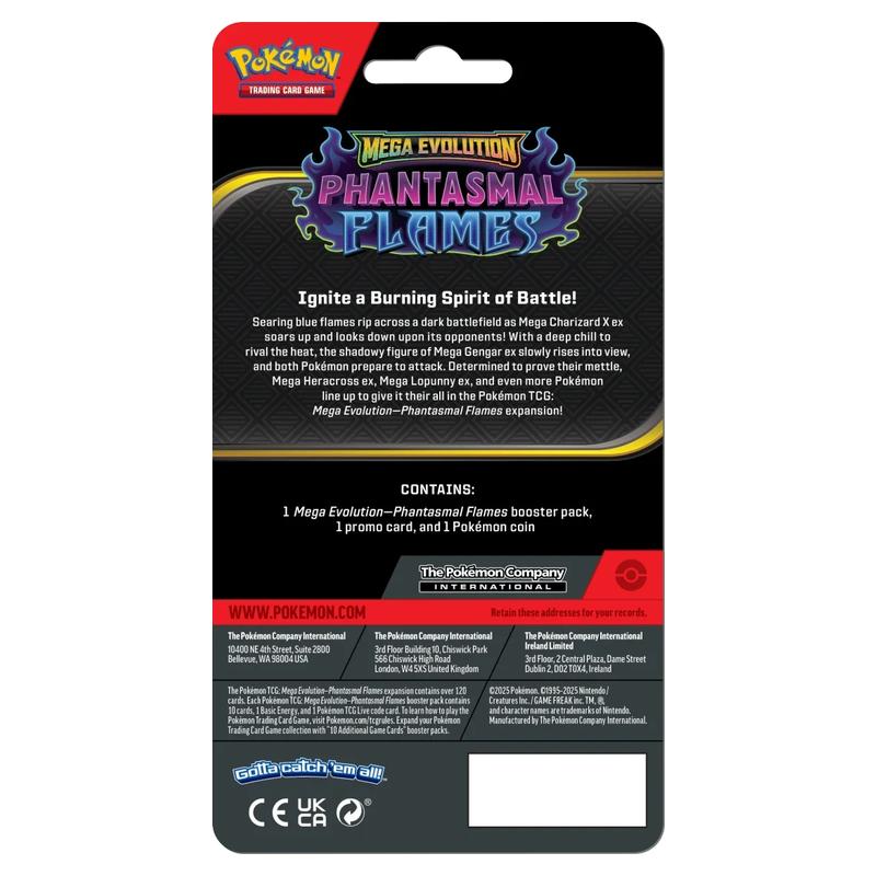 Pokemon - Mega Evolution - Phantasmal Flames - Checklane Blister - Back