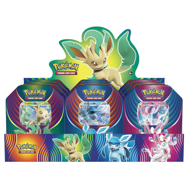 Pokemon - Evolution Celebration - Leafeon-GX, Glaceon-GX, & Sylveon-GX Tins
