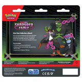 Back of a Pokemon TCG Shrouded Fable 3-Pack Blister Featuring the Legendary Pokemon from the land of Kitakami
