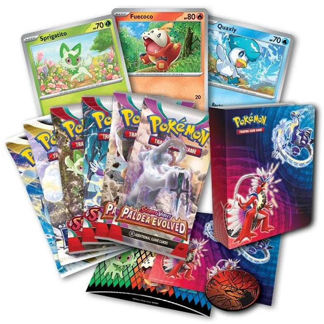 Collectors Chest, Booster Packs Sticker Sheets, Mini Portfolio Fuecoco Quaxly Sprigatitio
