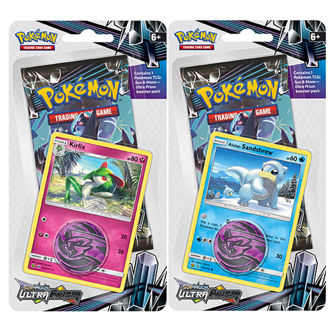Pokemon - Sun & Moon - Ultra Prism - Checklane Blister - Kirlia & Alolan Sandshrew