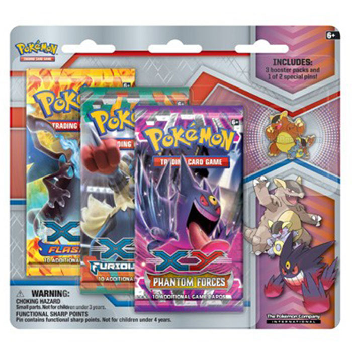 XY - Mega Evolution - 3 Pack Pin Blister - Mega Kangaskhan