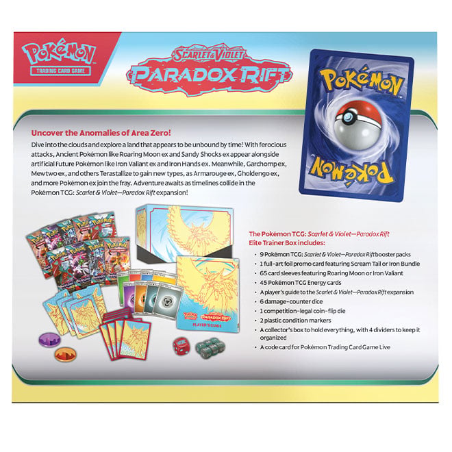 Pokemon - Scarlet & Violet - Paradox Rift - Elite Trainer Box - Roaring Moon