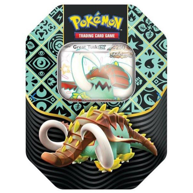 Pokemon - Scarlet & Violet - Paldean Fates - Shiny Charizard, Iron Treads & Great Tusk ex Tins