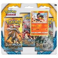 Pokemon - Sun & Moon - Base Set - Litten 3 Pack Blister