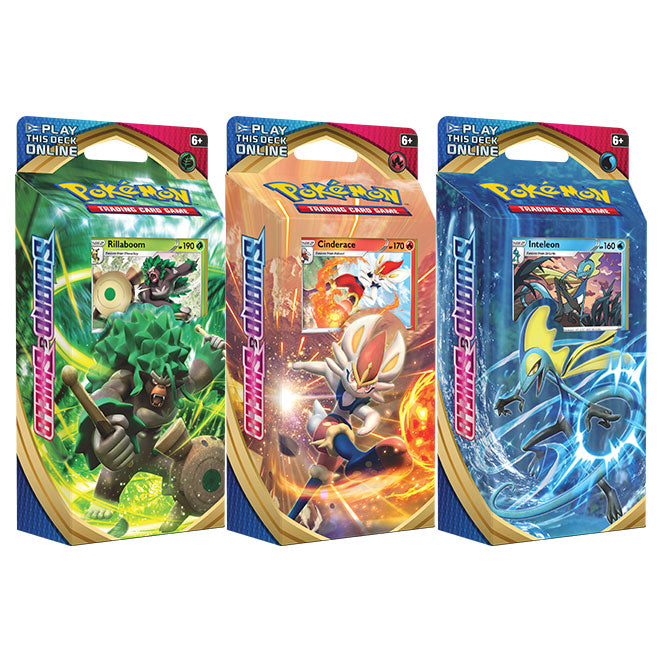 Pokemon - Sword & Shield - Base Set - Theme Decks - Rillaboom, Cinderace & Inteleon