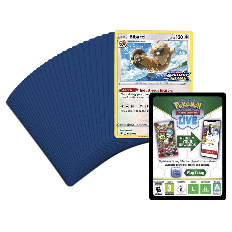 Pokemon - Sword & Shield - Brilliant Stars - Build & Battle - 40 Card Pre-Built Deck - Bibarel
