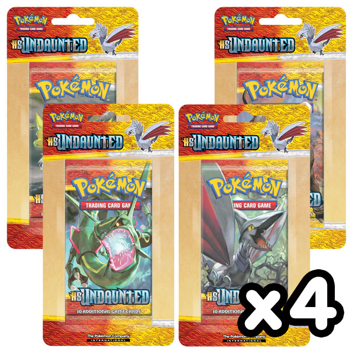 Pokemon - HGSS - Undaunted - Blister Booster Packs x4
