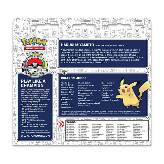 Pokemon - 2019 World Championship Deck - Haruki Miyamoto