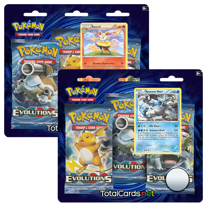 XY - Evolutions - 3 Pack Blister Set (Black Kyurem & Braixen)